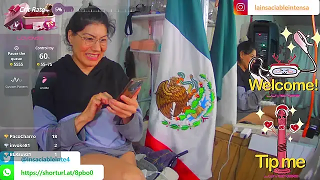 Snapshot of LaInsaciableIntensa chatting on February 26, 2025, 12:58 pm LaInsaciableIntensa online show from February 26, 2025, 12:58 pm