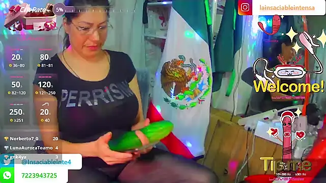 Snapshot of LaInsaciableIntensa chatting on March 2, 2025, 1:04 am LaInsaciableIntensa online show from March 2, 2025, 1:04 am