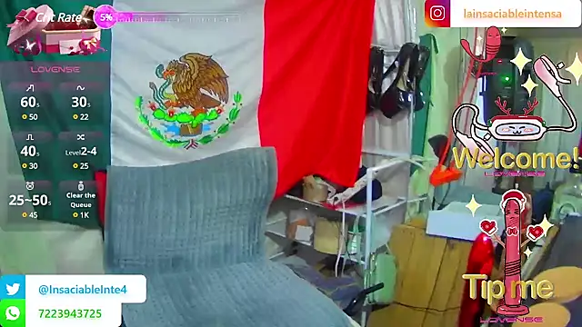 Snapshot of LaInsaciableIntensa chatting on March 9, 2025, 12:10 am LaInsaciableIntensa online show from March 9, 2025, 12:10 am