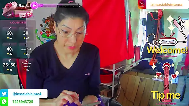 Snapshot of LaInsaciableIntensa chatting on March 10, 2025, 2:59 pm LaInsaciableIntensa online show from March 10, 2025, 2:59 pm