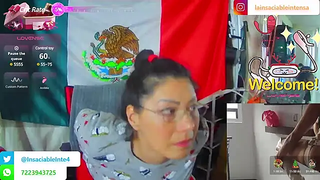 Snapshot of LaInsaciableIntensa chatting on March 11, 2025, 10:20 pm LaInsaciableIntensa online show from March 11, 2025, 10:20 pm