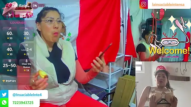 Snapshot of LaInsaciableIntensa chatting on March 13, 2025, 12:48 am LaInsaciableIntensa online show from March 13, 2025, 12:48 am