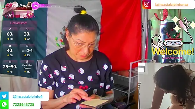 Snapshot of LaInsaciableIntensa chatting on March 13, 2025, 9:26 pm LaInsaciableIntensa online show from March 13, 2025, 9:26 pm