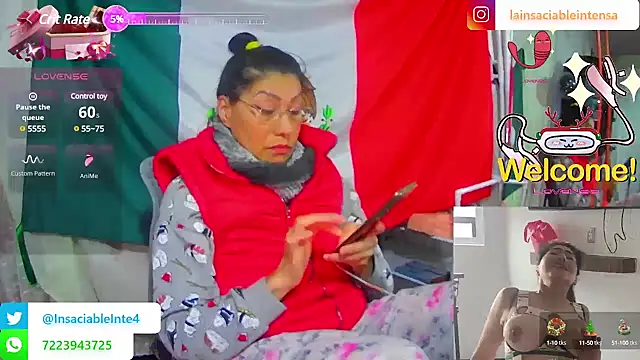 Snapshot of LaInsaciableIntensa chatting on March 14, 2025, 12:51 pm LaInsaciableIntensa online show from March 14, 2025, 12:51 pm