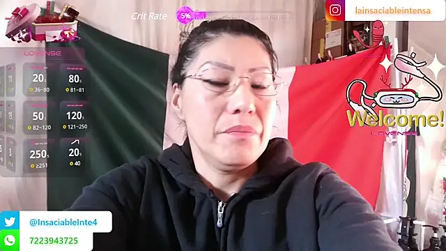 Snapshot of LaInsaciableIntensa chatting on March 16, 2025, 1:49 pm LaInsaciableIntensa online show from March 16, 2025, 1:49 pm