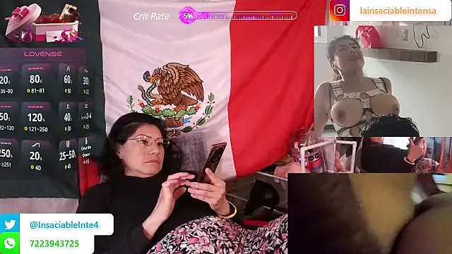 Snapshot of LaInsaciableIntensa chatting on March 20, 2025, 1:15 pm LaInsaciableIntensa online show from March 20, 2025, 1:15 pm