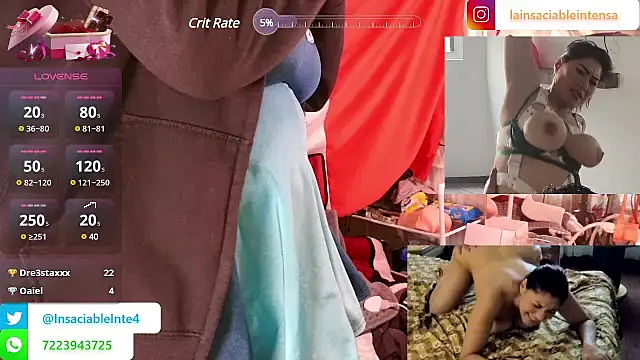 Snapshot of LaInsaciableIntensa chatting on March 21, 2025, 10:39 pm LaInsaciableIntensa online show from March 21, 2025, 10:39 pm