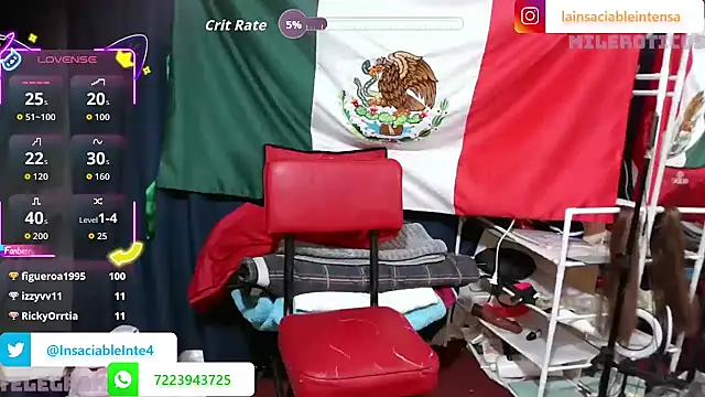 Snapshot of LaInsaciableIntensa chatting on September 10, 2025, 2:55 am LaInsaciableIntensa online show from September 10, 2025, 2:55 am