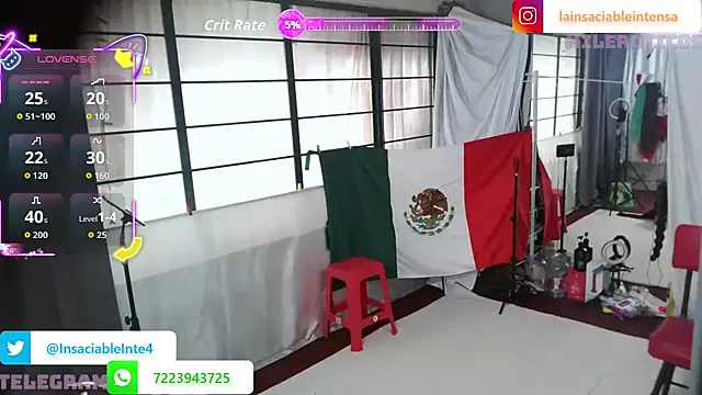 Snapshot of LaInsaciableIntensa chatting on October 18, 2025, 2:07 pm LaInsaciableIntensa online show from October 18, 2025, 2:07 pm