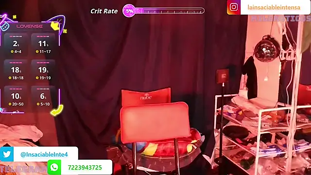 Snapshot of LaInsaciableIntensa chatting on October 22, 2025, 2:45 am LaInsaciableIntensa online show from October 22, 2025, 2:45 am