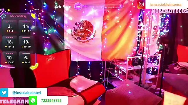 Snapshot of LaInsaciableIntensa chatting on November 7, 2025, 1:49 am LaInsaciableIntensa online show from November 7, 2025, 1:49 am