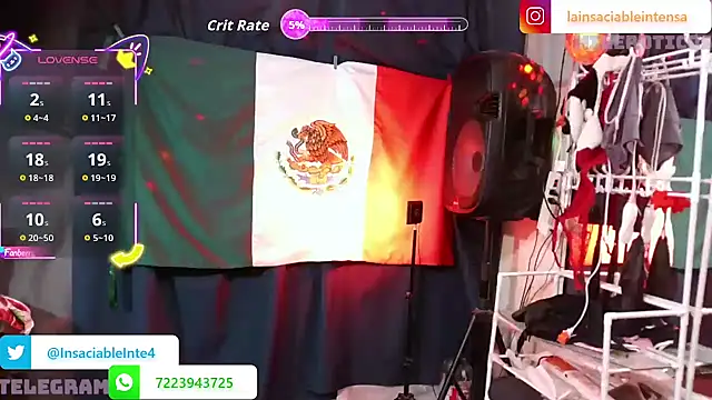 Snapshot of LaInsaciableIntensa chatting on December 15, 2025, 1:54 am LaInsaciableIntensa online show from December 15, 2025, 1:54 am