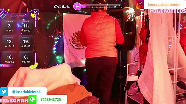 Snapshot of LaInsaciableIntensa chatting on March 5, 2026, 2:07 am LaInsaciableIntensa online show from March 5, 2026, 2:07 am