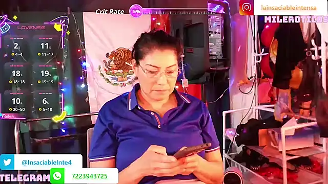 LaInsaciableIntensa online show from April 26, 2026, 1:36 am