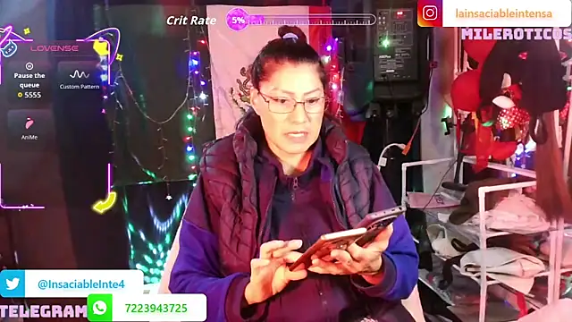 LaInsaciableIntensa online show from June 14, 2026, 1:58 am