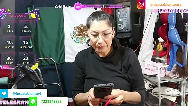 LaInsaciableIntensa online show from June 15, 2026, 12:57 am