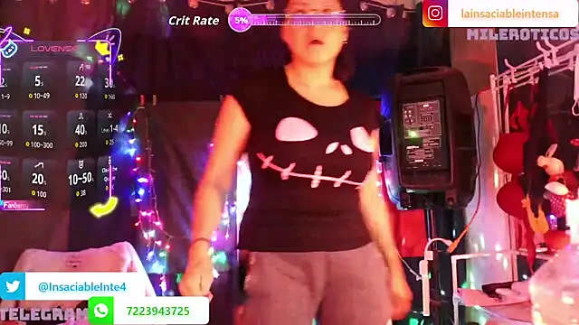 LaInsaciableIntensa online show from June 18, 2026, 1:50 am