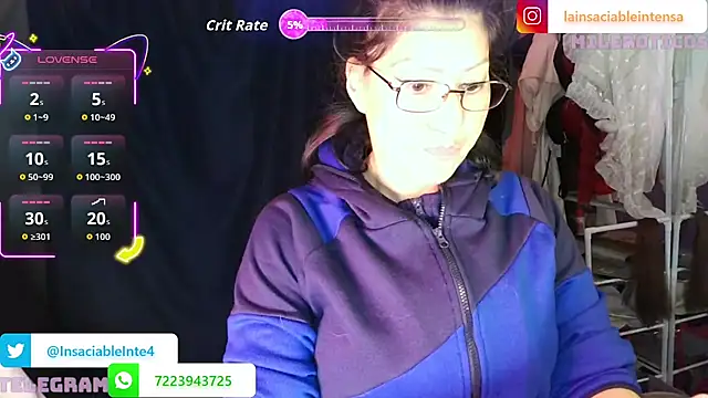 Snapshot of LaInsaciableIntensa chatting on August 6, 2026, 2:35 am LaInsaciableIntensa online show from August 6, 2026, 2:35 am