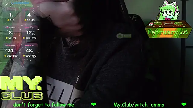 Witch Emma online show from February 26, 2026, 9:52 am