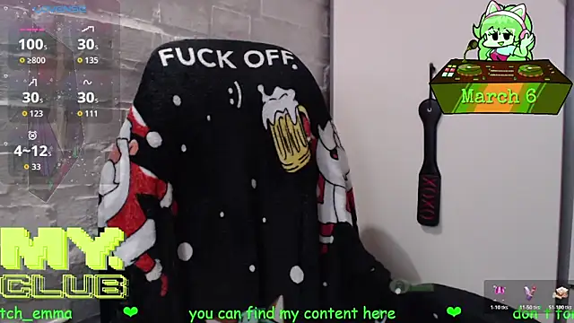 Witch Emma online show from March 6, 2026, 8:22 am